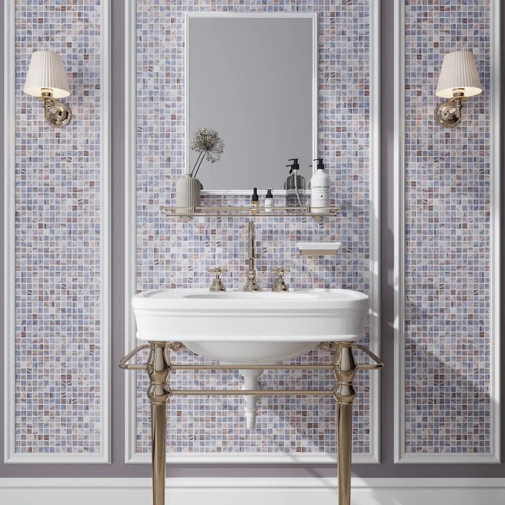 Manatee Blue 12x12 Glossy Uniform Square Glass Mosaic Tile (20 pack, 20 sq ft/case) by Apollo Tile