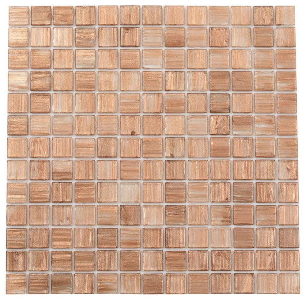 Copper Brown 12x12 Glossy Uniform Square Glass Mosaic Tile (20 pack, 20 sq ft/case), photo 2 of 6