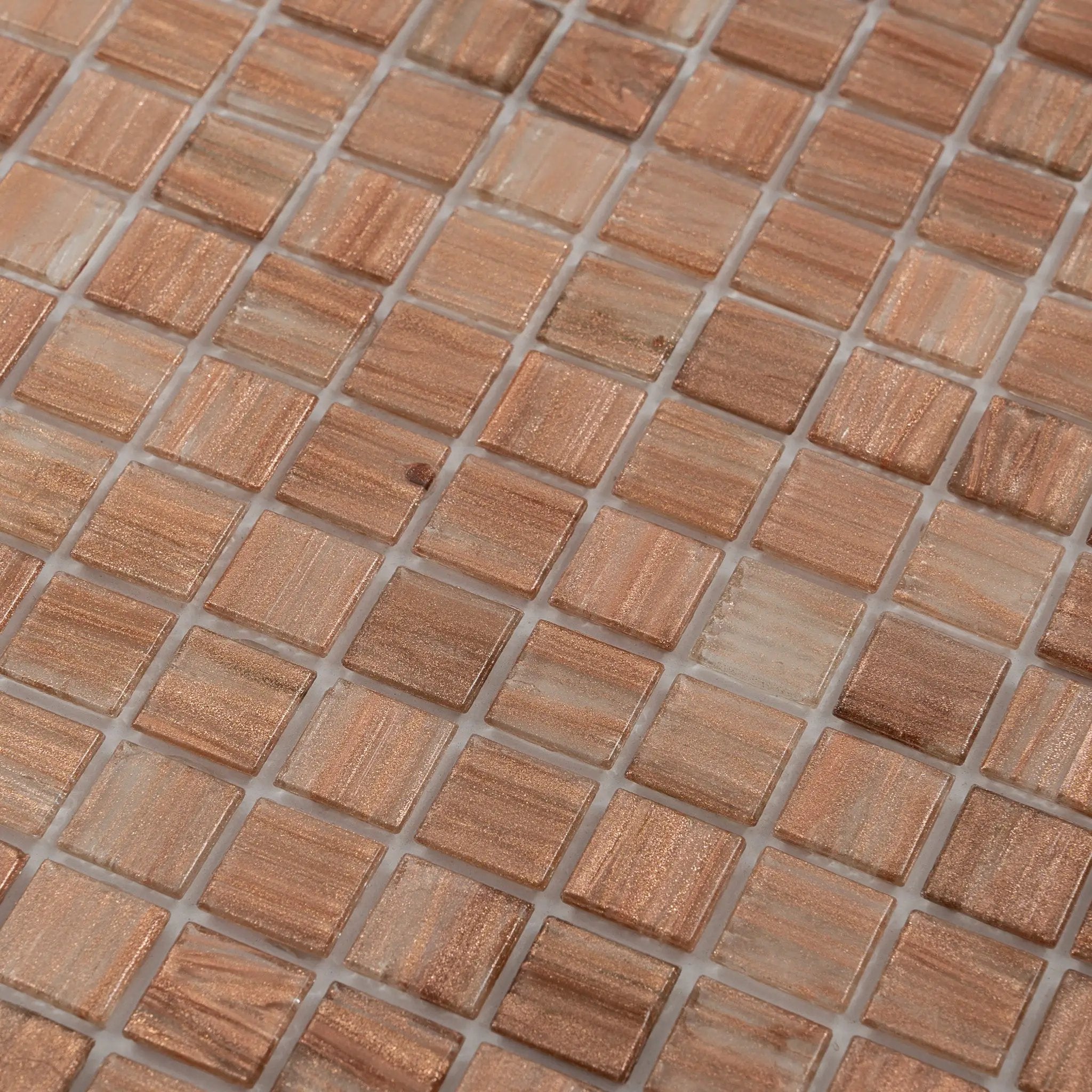 Copper Brown 12x12 Glossy Uniform Square Glass Mosaic Tile (20 pack, 20 sq ft/case) by Apollo Tile