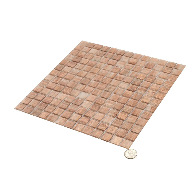 Copper Brown 12x12 Glossy Uniform Square Glass Mosaic Tile (20 pack, 20 sq ft/case) by Apollo Tile