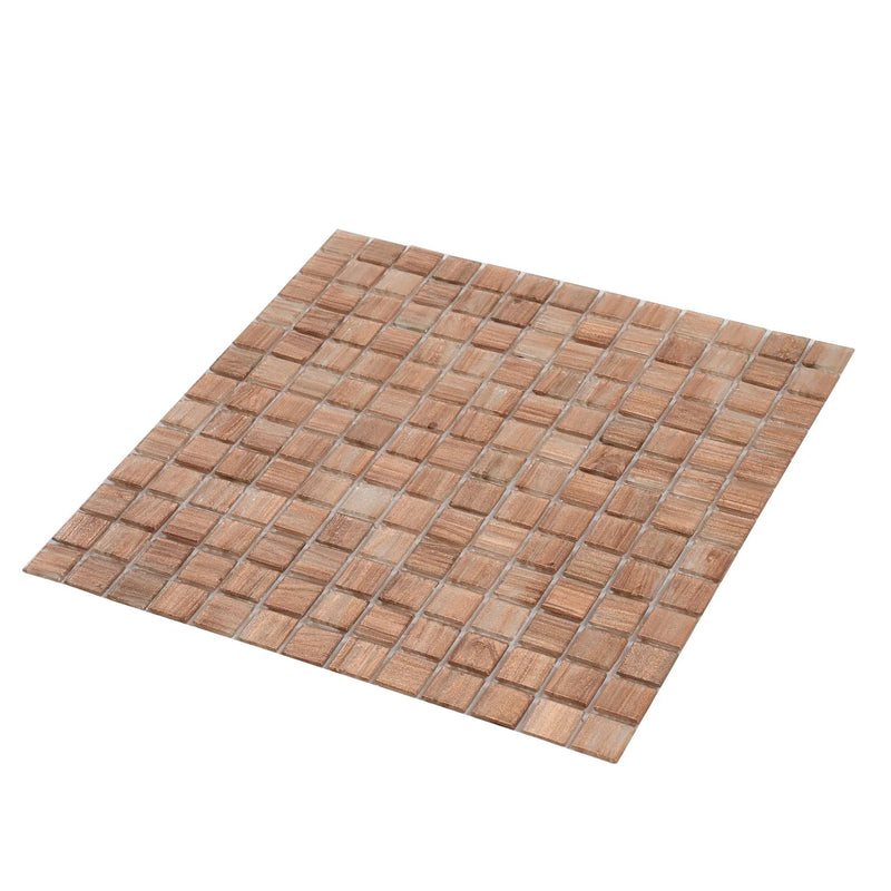 Copper Brown 12x12 Glossy Uniform Square Glass Mosaic Tile (20 pack, 20 sq ft/case) by Apollo Tile