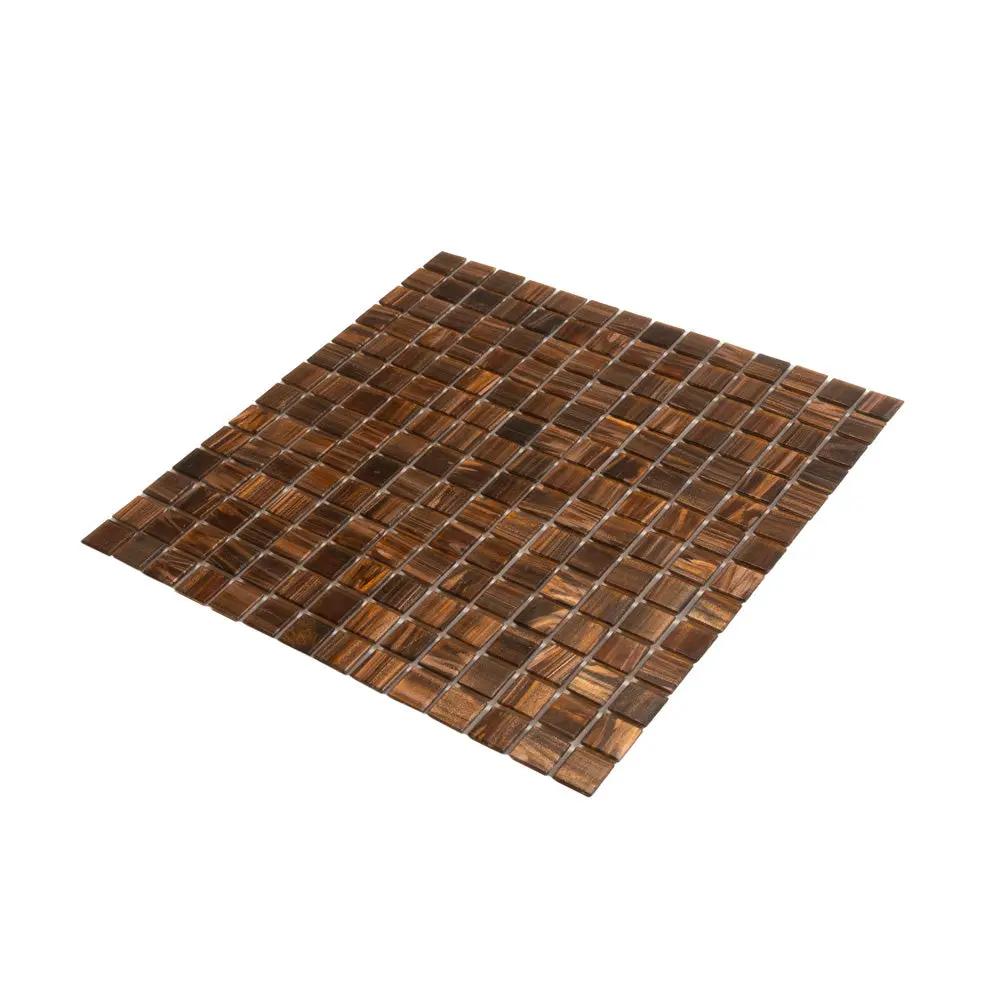 Bronze 12x12 Glossy Uniform Square Glass Mosaic Tile (20 pack, 20 sq ft/case) by Apollo Tile