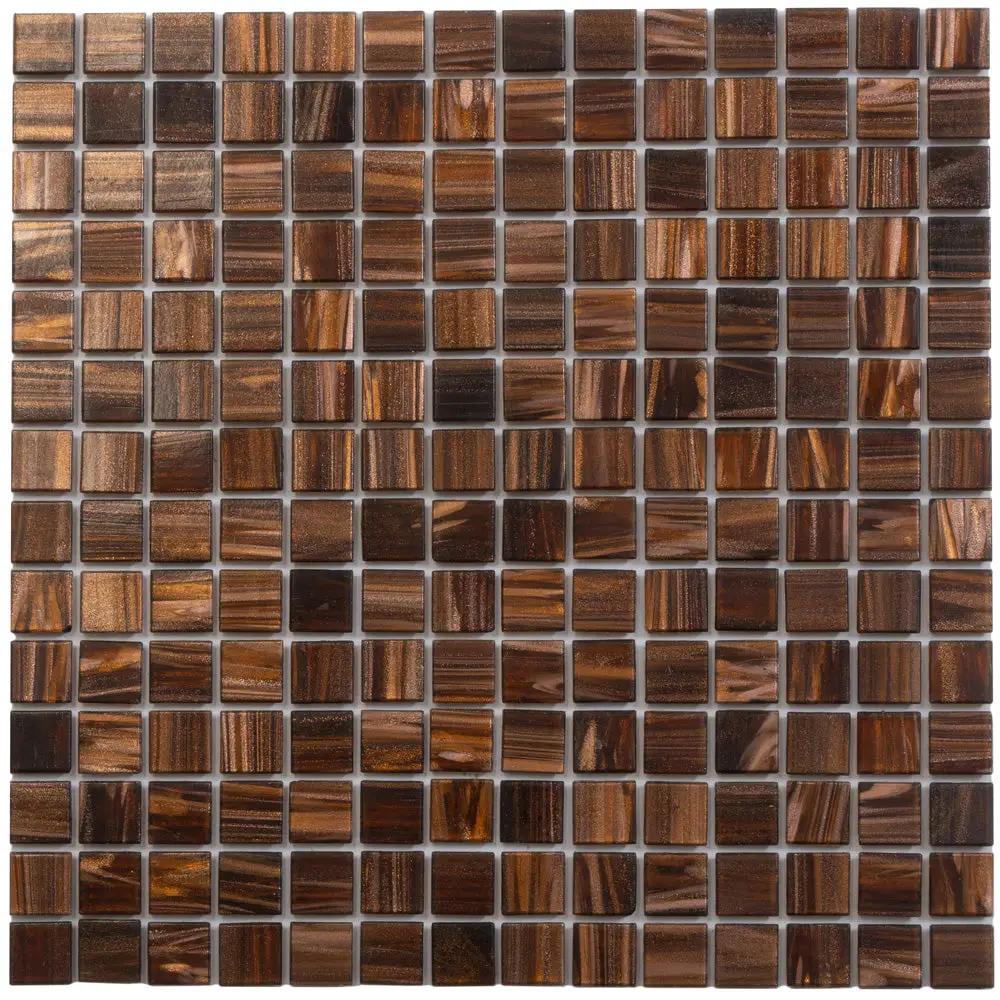 Bronze 12x12 Glossy Uniform Square Glass Mosaic Tile (20 pack, 20 sq ft/case) by Apollo Tile