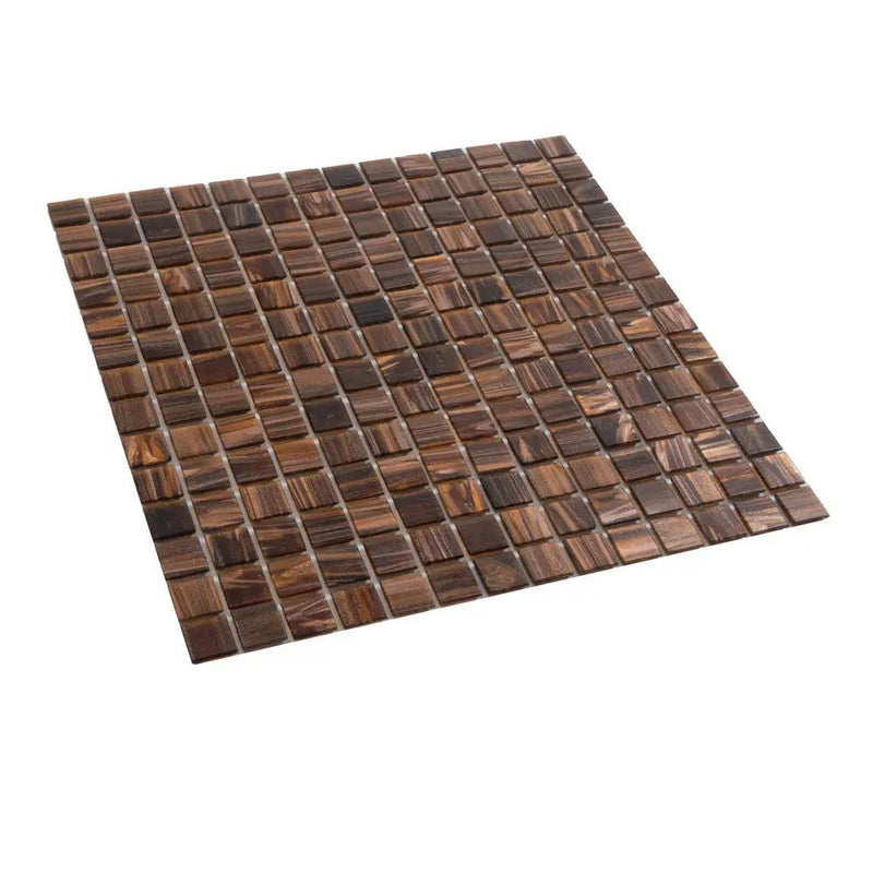 Bronze 12x12 Glossy Uniform Square Glass Mosaic Tile (20 pack, 20 sq ft/case) by Apollo Tile