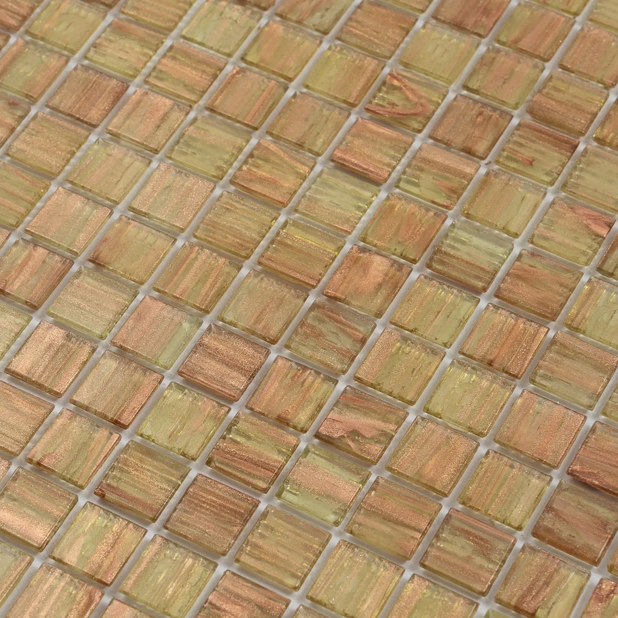 Tortilla Brown 12x12 Glossy Uniform Square Glass Mosaic Tile (20 pack, 20 sq ft/case) by Apollo Tile