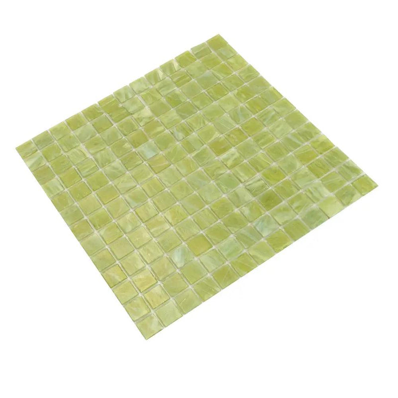 Green Lizard 12x12 Glossy Uniform Square Glass Mosaic Tile (20 pack, 20 sq ft/case) by Apollo Tile