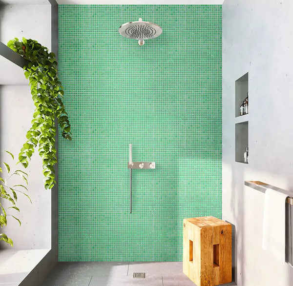 UFO Green 12x12 Glossy Uniform Square Glass Mosaic Tile (20 pack, 20 sq ft/case)