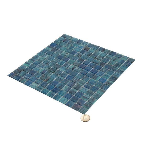 Sea Blue 12x12 Uniform Square Glossy Glass Mosaic Tile (20 pack, 20 sq ft/case), photo 2 of 6