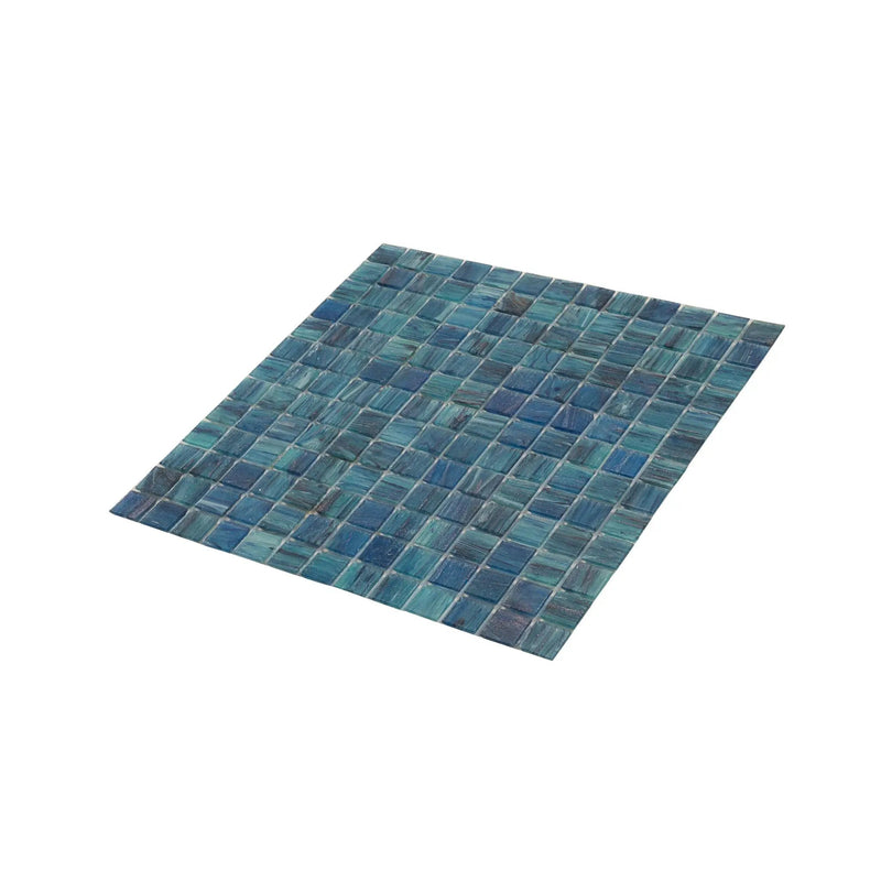 Sea Blue 12x12 Uniform Square Glossy Glass Mosaic Tile (20 pack, 20 sq ft/case) by Apollo Tile