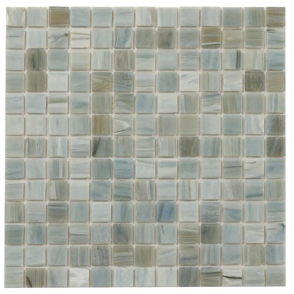 Pearl Blue 12x12 Glossy Uniform Square Glass Mosaic Tile (20 pack, 20 sq ft/case)