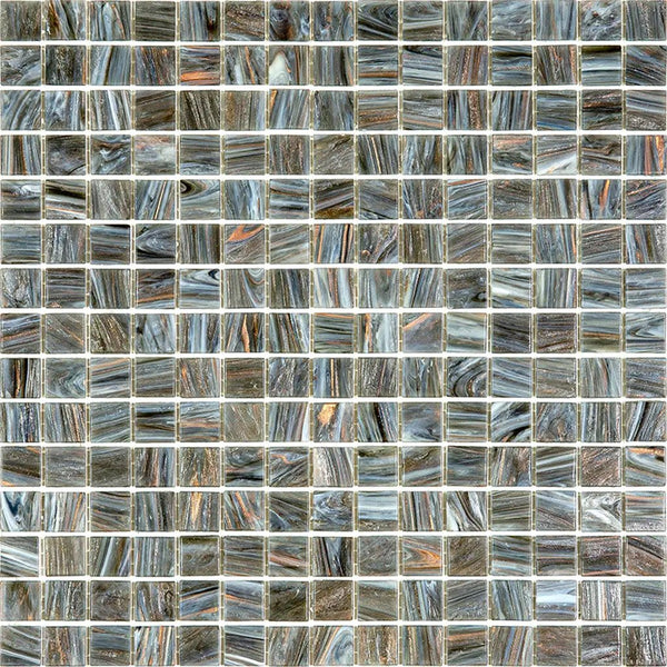 Cosmic Gray 12x12 Glossy Uniform Square Glass Mosaic Tile (20 pack, 20 sq ft/case)