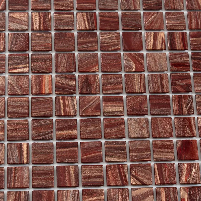 Fire Brick Red 12x12 Glossy Uniform Square Glass Mosaic Tile (20 pack, 20 sq ft/case) by Apollo Tile