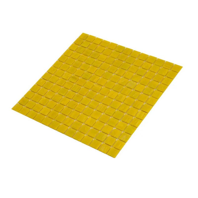 Canary Yellow 12x12 Glossy Uniform Square Glass Mosaic Tile (20 pack, 20 sq ft/case) by Apollo Tile