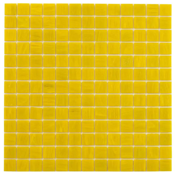 Canary Yellow 12x12 Glossy Uniform Square Glass Mosaic Tile (20 pack, 20 sq ft/case)