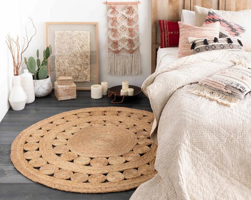 Stafford Round Jute Rug - Clearance by Boutique Rugs