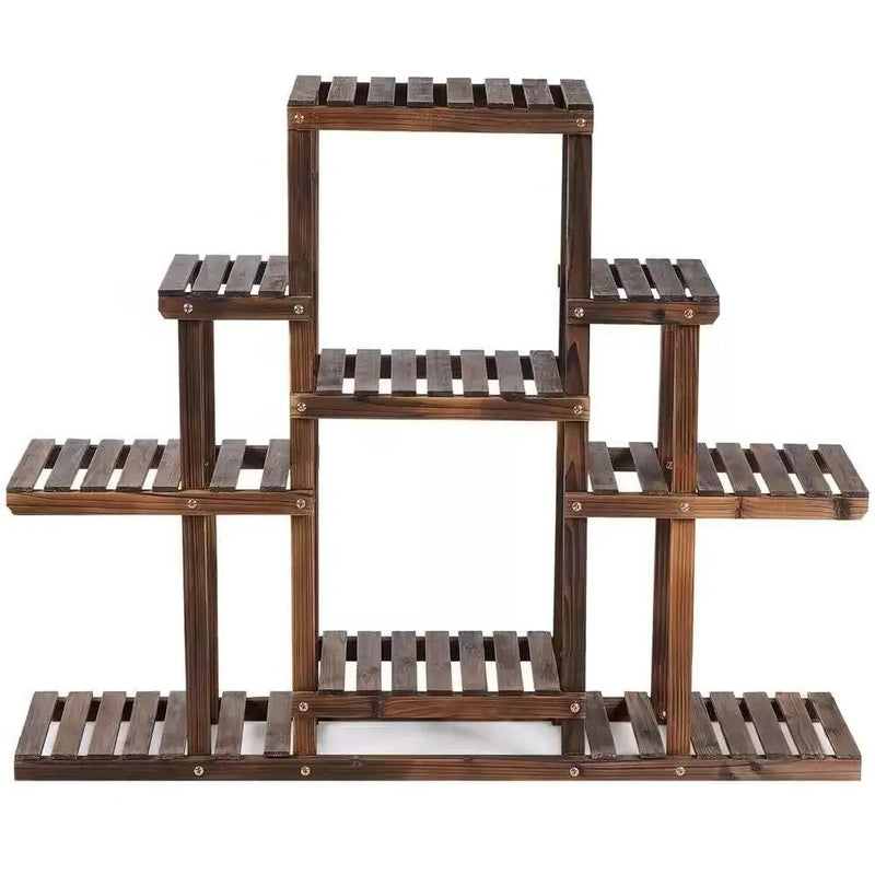 Modern Farmhouse 6-tier Wooden Bookcase Plant Stand Shelving Unit by HomePacific
