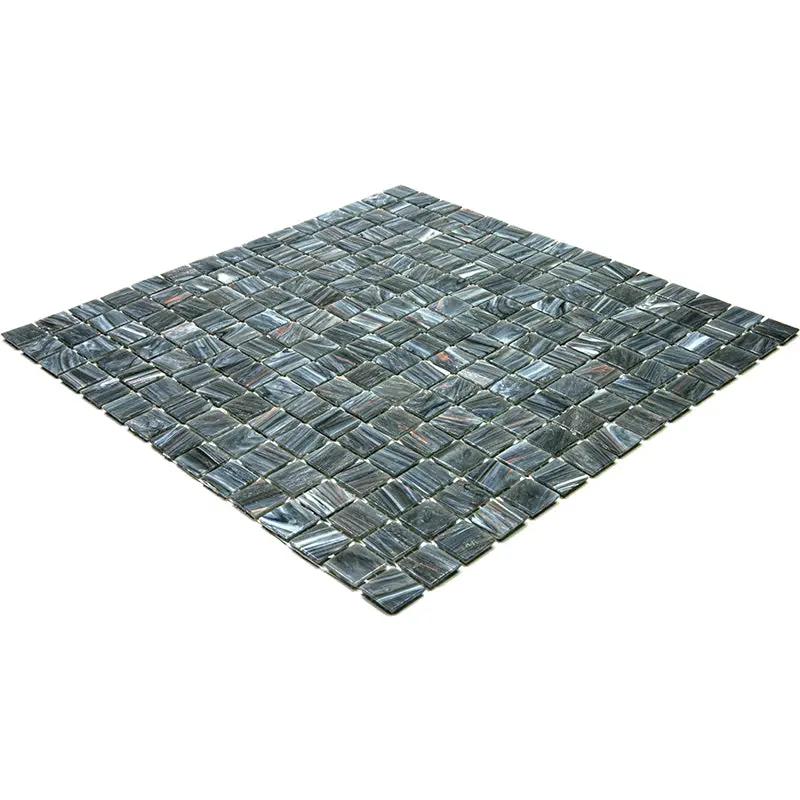 Cosmic Gray 12x12 Glossy Uniform Square Glass Mosaic Tile (20 pack, 20 sq ft/case) by Apollo Tile