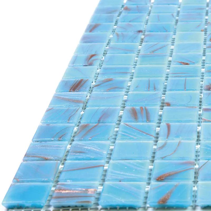 Maya Blue 12x12 Glossy Uniform Square Glass Mosaic Tile (20 pack, 20 sq ft/case) by Apollo Tile