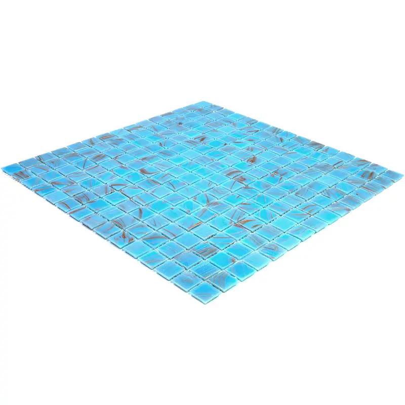 Maya Blue 12x12 Glossy Uniform Square Glass Mosaic Tile (20 pack, 20 sq ft/case) by Apollo Tile