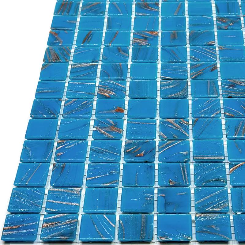 Rich Electric Blue 12x12 Glossy Uniform Square Glass Mosaic Tile (20 pack, 20 sq ft/case) by Apollo Tile