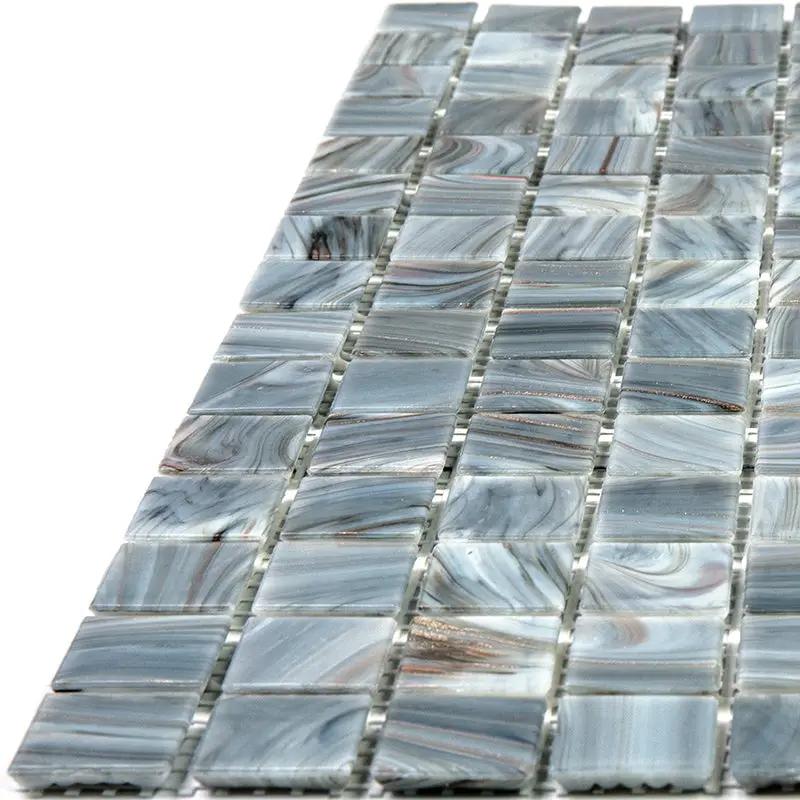 Templeton Gray 12x12 Glossy Uniform Square Glass Mosaic Tile (20 pack, 20 sq ft/case) by Apollo Tile