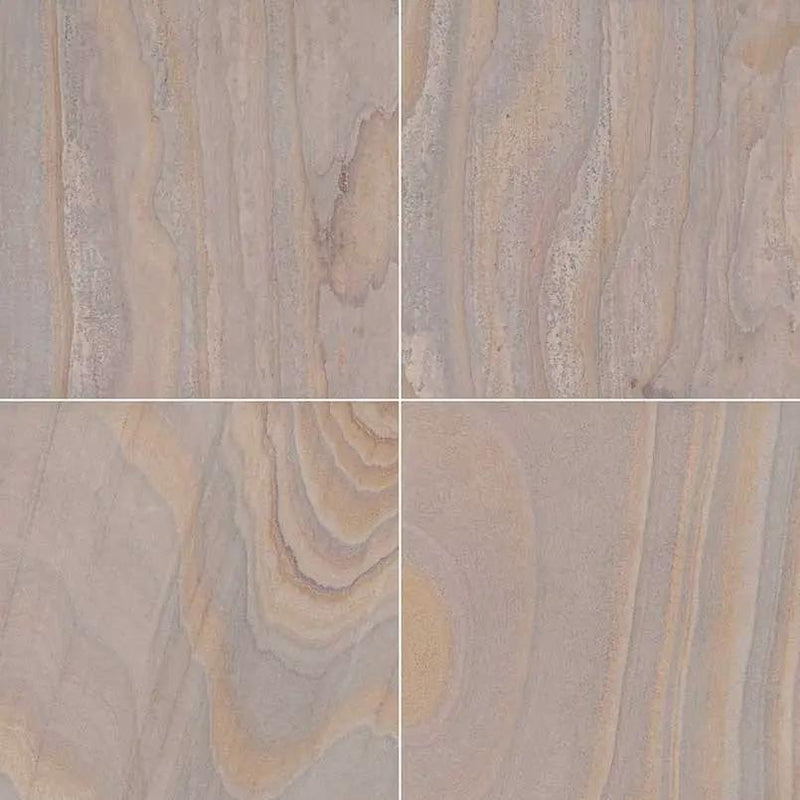 Rainbow Teak Gauged Sandstone Tiles 12x12 by MSI Surfaces