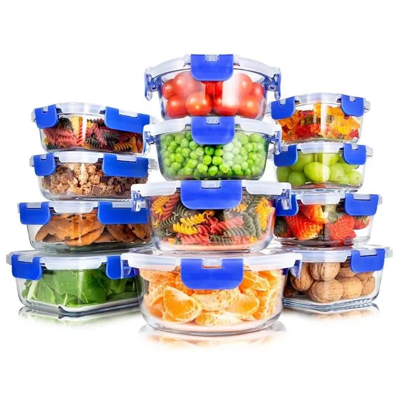 24-Piece Glass Food Storage Container Bakeware Set with Snap Locking Lids by HomePacific