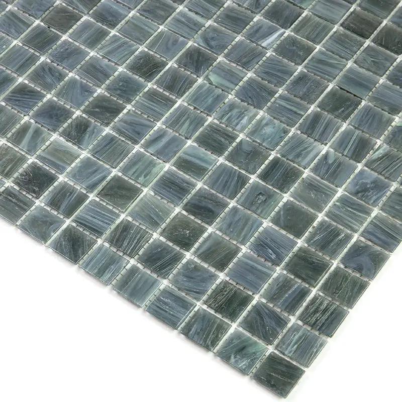 Cadet Gray 12x12 Glossy Uniform Square Glass Mosaic Tile (20 pack, 20 sq ft/case) by Apollo Tile