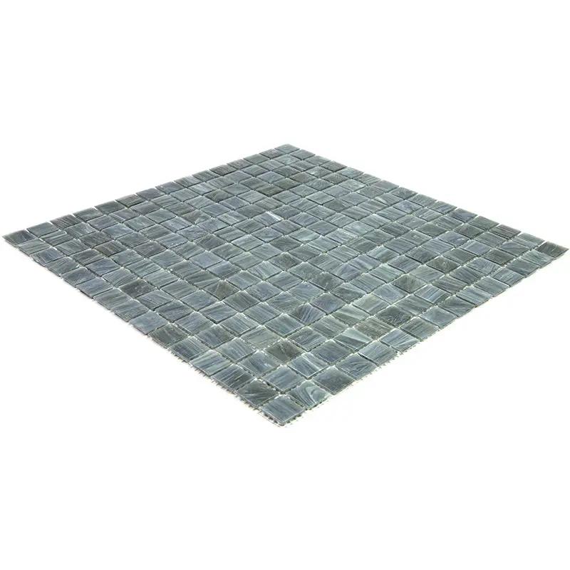 Cadet Gray 12x12 Glossy Uniform Square Glass Mosaic Tile (20 pack, 20 sq ft/case) by Apollo Tile