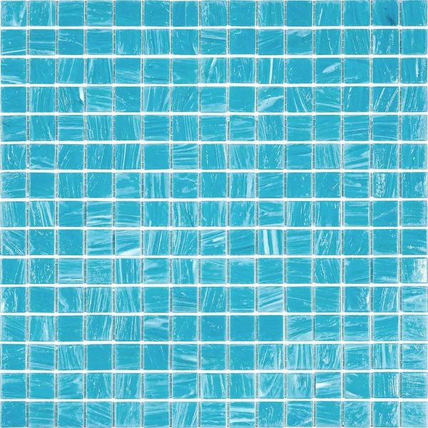 Sky Blue 12x12 Glossy Square Glass Mosaic Tile (20 pack, 20 sq ft/case)