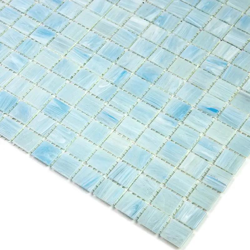 Columbia Blue 12x12 Glossy Uniform Square Glass Mosaic Tile (20 pack, 20 sq ft/case) by Apollo Tile