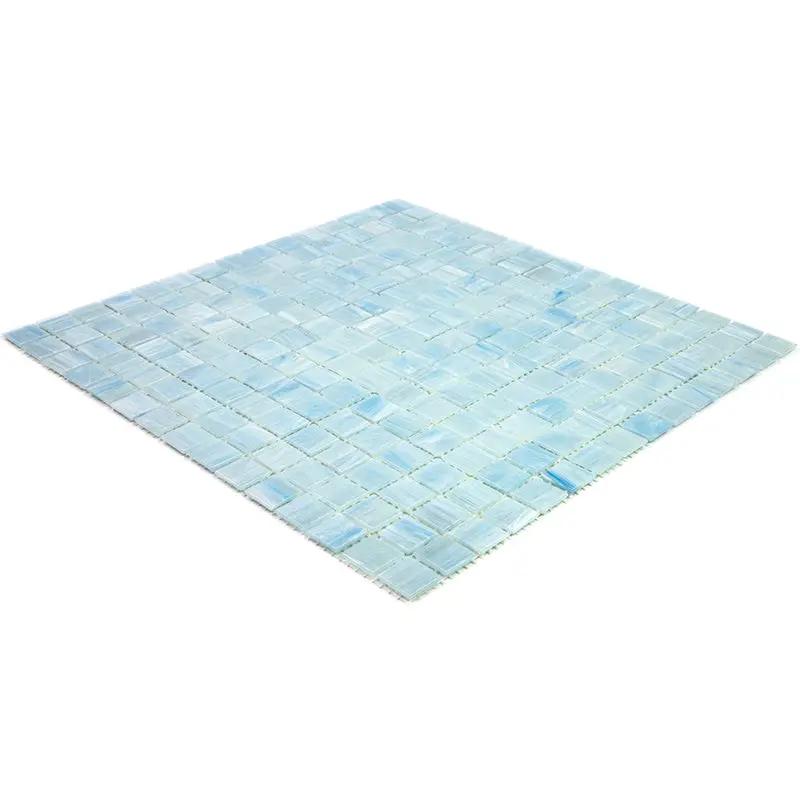 Columbia Blue 12x12 Glossy Uniform Square Glass Mosaic Tile (20 pack, 20 sq ft/case) by Apollo Tile