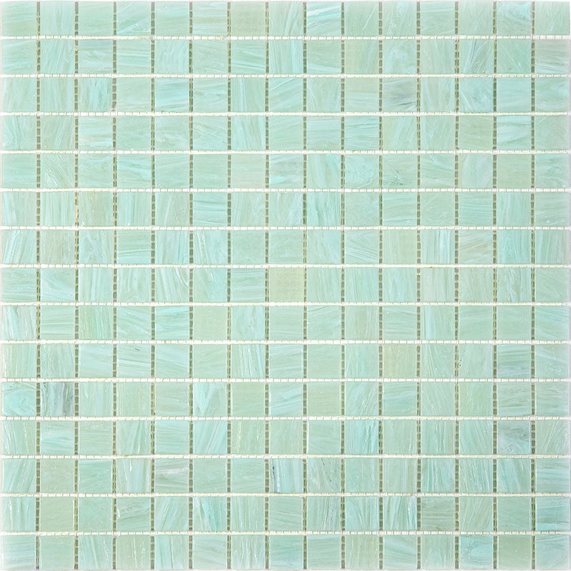 Light Pistachio Green 12x12 Glossy Uniform Square Glass Mosaic Tile (20 pack, 20 sq ft/case)