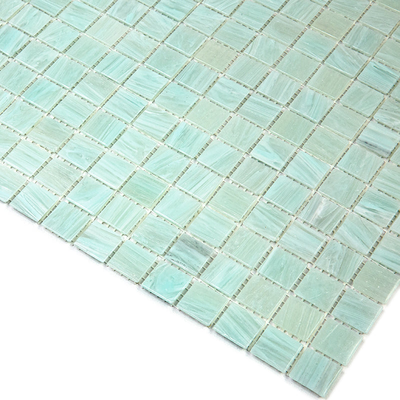 Light Pistachio Green 12x12 Glossy Uniform Square Glass Mosaic Tile (20 pack, 20 sq ft/case), photo 2 of 6