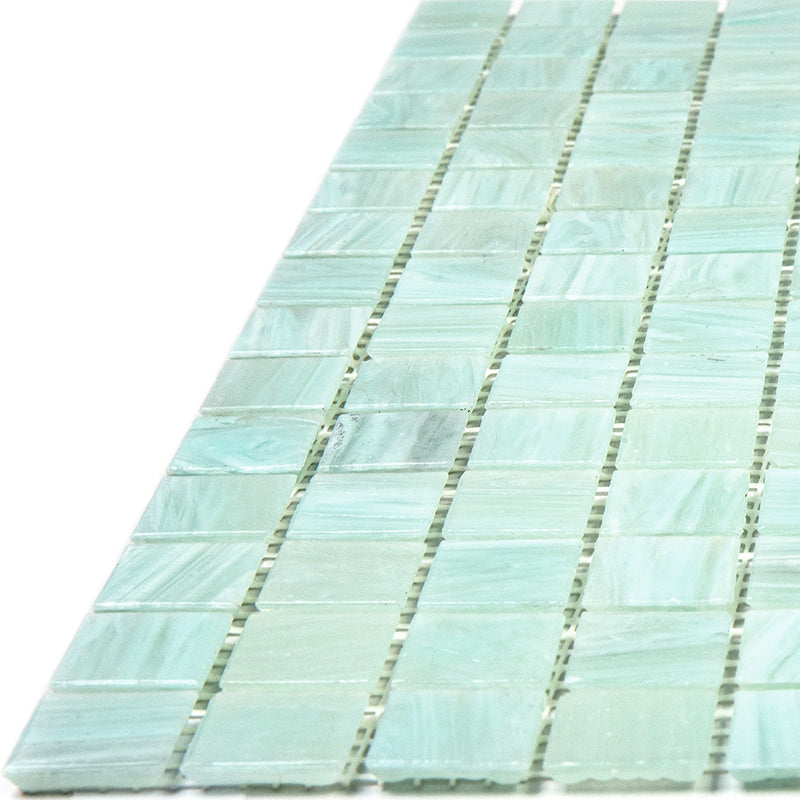 Light Pistachio Green 12x12 Glossy Uniform Square Glass Mosaic Tile (20 pack, 20 sq ft/case), photo 3 of 6