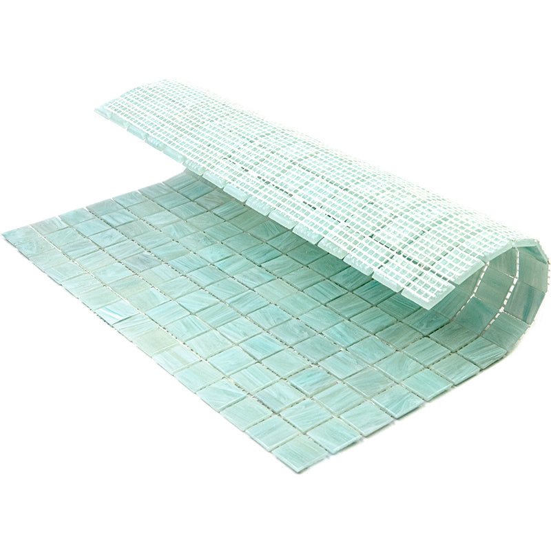 Light Pistachio Green 12x12 Glossy Uniform Square Glass Mosaic Tile (20 pack, 20 sq ft/case), photo 6 of 6