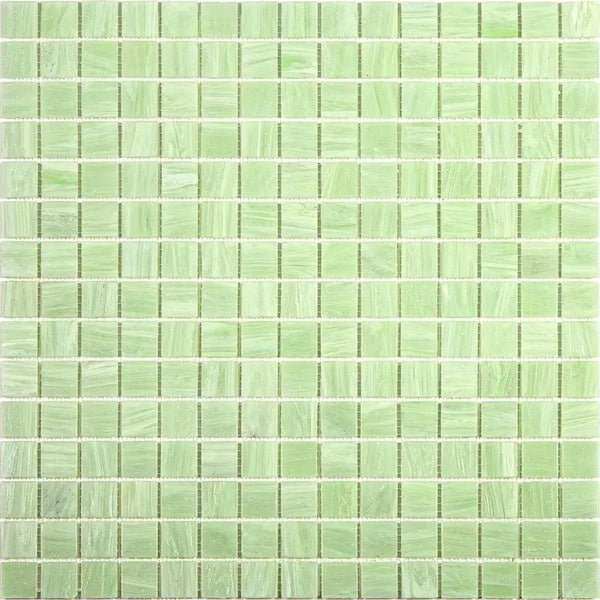 Tea Green 12x12 Glossy Uniform Square Glass Mosaic Tile (20 pack, 20 sq ft/case)