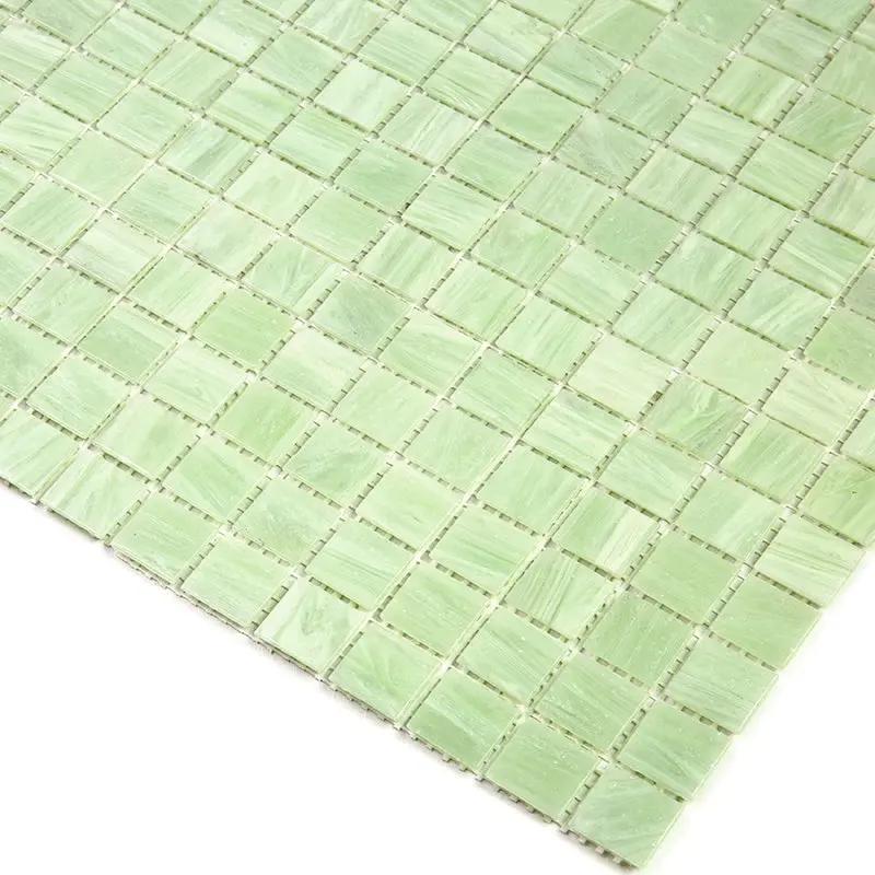 Tea Green 12x12 Glossy Uniform Square Glass Mosaic Tile (20 pack, 20 sq ft/case) by Apollo Tile
