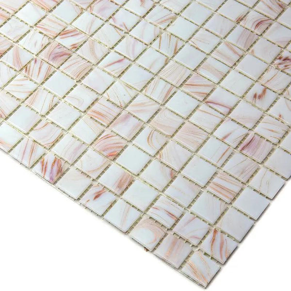 Coconut White 12x12 Glossy Uniform Square Glass Mosaic Tile (20 pack, 20 sq ft/case), photo 2 of 6