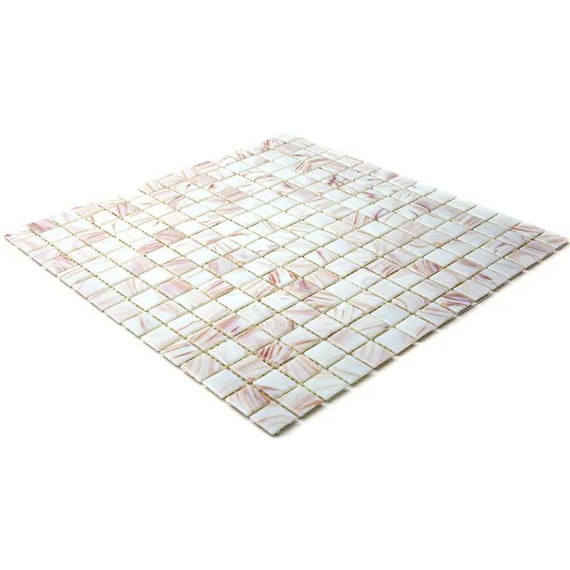 Coconut White 12x12 Glossy Uniform Square Glass Mosaic Tile (20 pack, 20 sq ft/case) by Apollo Tile