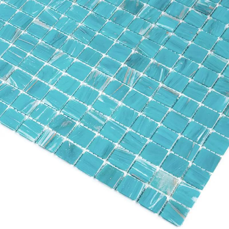 Vivid Sky Blue 12x12 Glossy Uniform Square Glass Mosaic Tile (20 pack, 20 sq ft/case) by Apollo Tile