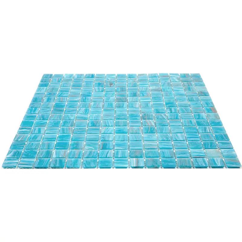Vivid Sky Blue 12x12 Glossy Uniform Square Glass Mosaic Tile (20 pack, 20 sq ft/case) by Apollo Tile