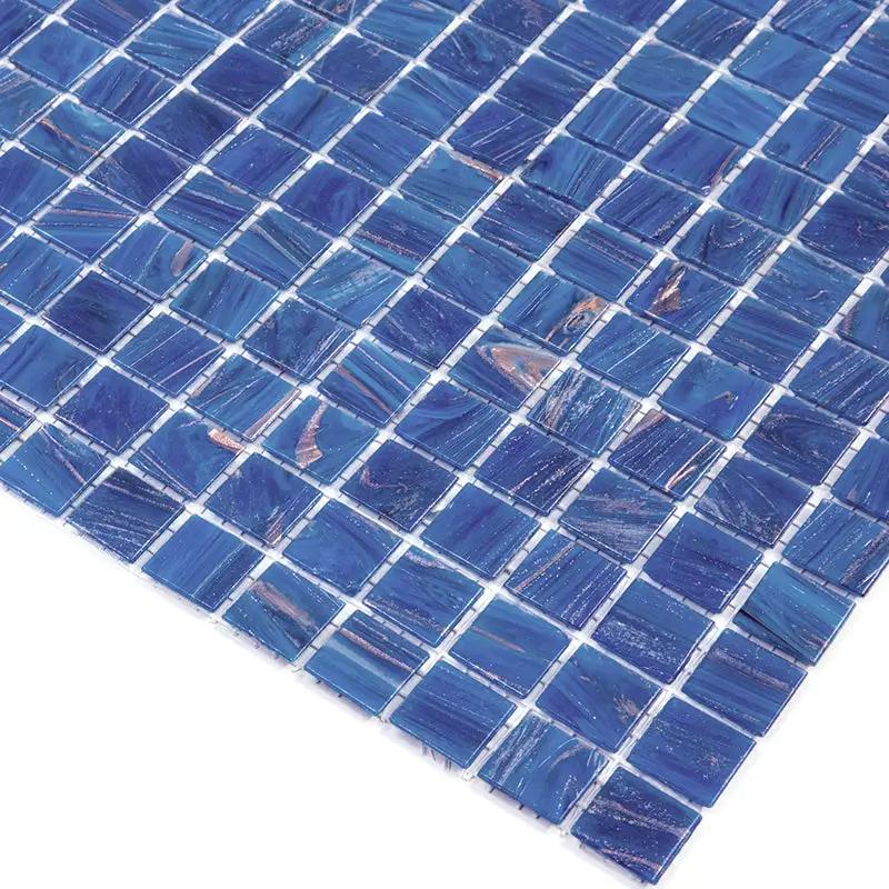 Azure Blue 12x12 Glossy Uniform Square Glass Mosaic Tile (20 pack, 20 sq ft/case) by Apollo Tile