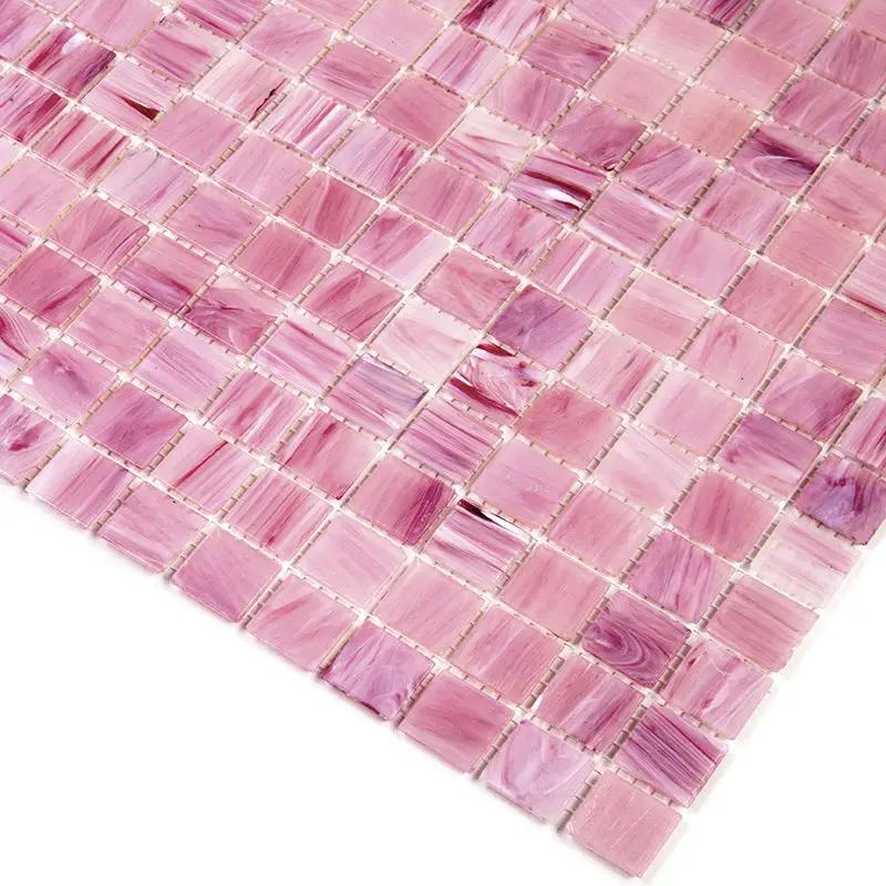 Light Red 12x12 Uniform Square Glossy Glass Mosaic Tile (20 pack, 20 sq ft/case) by Apollo Tile