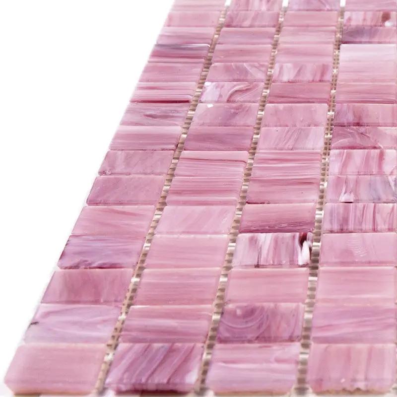Light Red 12x12 Uniform Square Glossy Glass Mosaic Tile (20 pack, 20 sq ft/case) by Apollo Tile