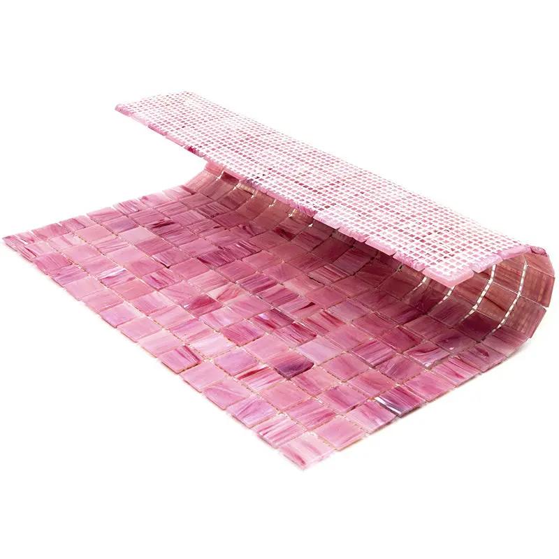 Light Red 12x12 Uniform Square Glossy Glass Mosaic Tile (20 pack, 20 sq ft/case) by Apollo Tile
