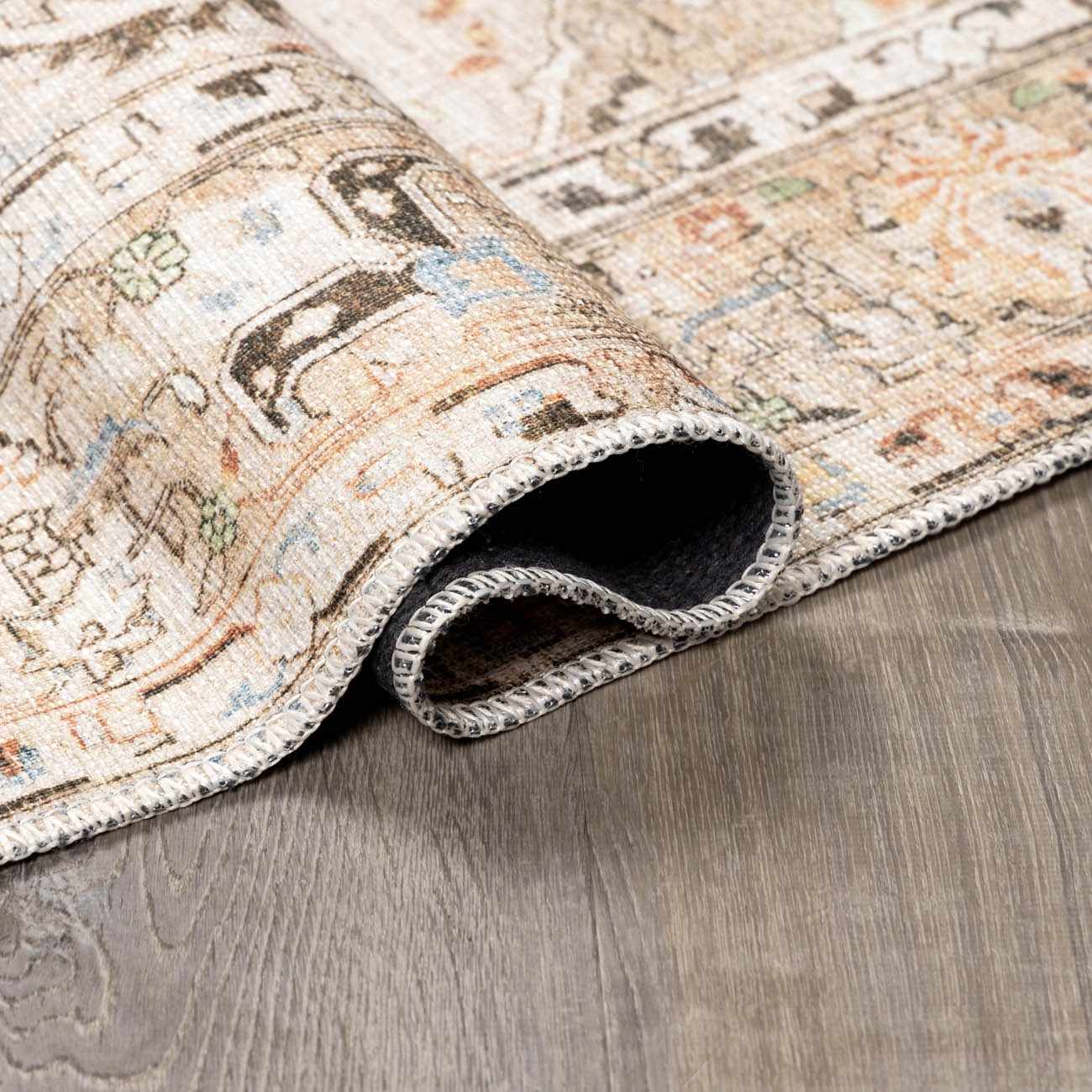 Standon Vintage Flat Pile Washable Rug by Boutique Rugs