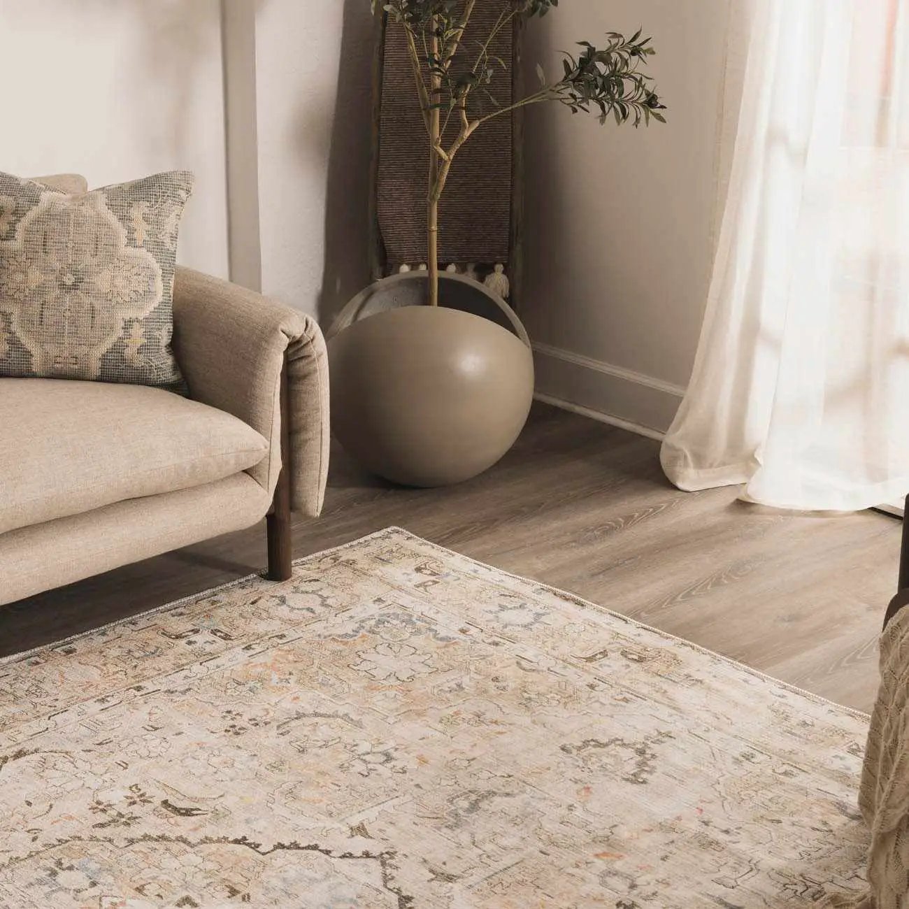 Standon Vintage Flat Pile Washable Rug by Boutique Rugs