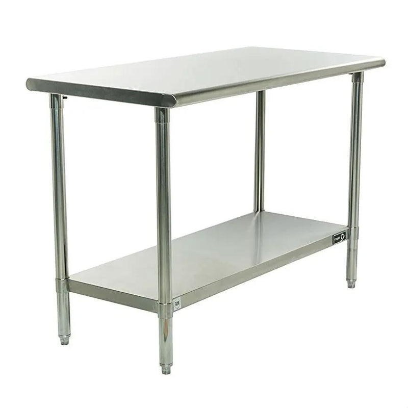Stainless Steel Top Food Safe Prep Table Utility Work Bench with Bottom Shelf by HomePacific