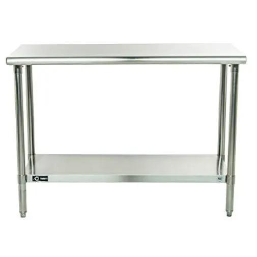 Stainless Steel Top Food Safe Prep Table Utility Work Bench with Bottom Shelf by HomePacific